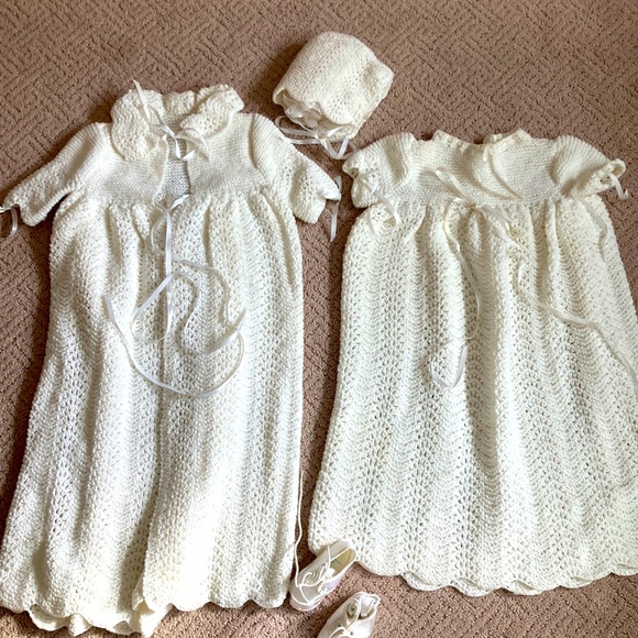 Hand knitted Christening Set